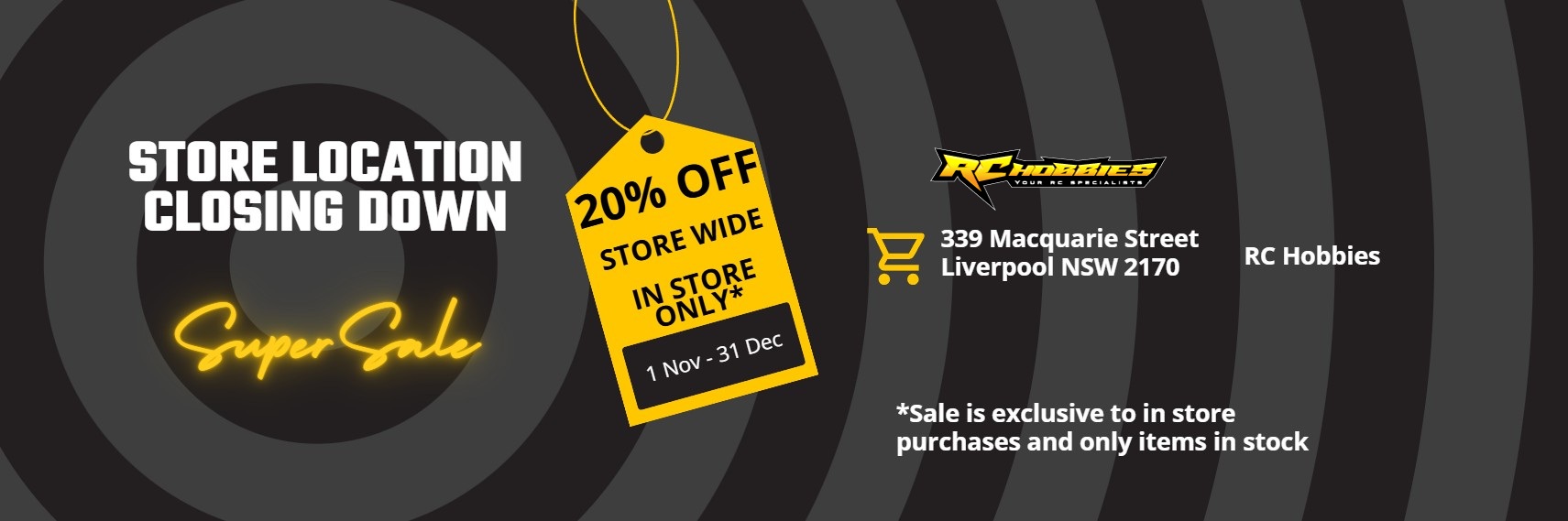 20% STORE WIDE SALE |