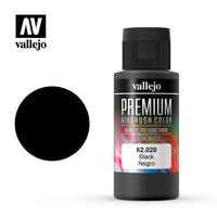 AV62020 | Vallejo Premium Colour Black 60ml Acrylic Airbrush paint