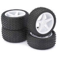 Absima Wheel Set Buggy "5-Spokes / Dirt" white 1:10 (4)