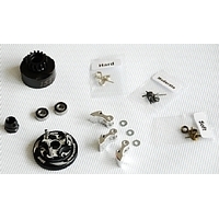 Clutch Bell  COMBO SET(Clutch bell 15T with vented*1+ Bearing 5*11 ( 2pcs) + 34 mm Flywheel (Black)*1 + 3pc Type cluth shoe (Alum) with 3 different s