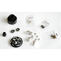 Clutch Bell  COMBO SET(Clutch bell 16T with vented*1+ Bearing 5*11 ( 2pcs) + 34 mm Flywheel (Black)*1 + 3pc Type cluth shoe (Alum) with 3 different sp
