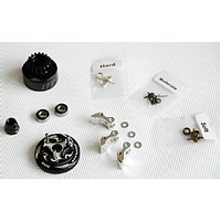 Clutch Bell  COMBO SET(Clutch bell 17T with vented*1+ Bearing 5*11 ( 2pcs) + 34 mm Flywheel (Black)*1 + 3pc Type cluth shoe (Alum) with 3 different sp