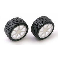 Associated Wheel & Tire, Mounted, White, Apex Mini