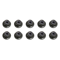 Locknuts, M3, flanged, black