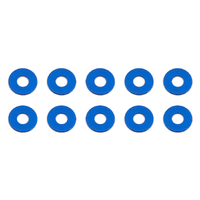 Bulkhead Washers, 7.8x0.5 mm, blue aluminum