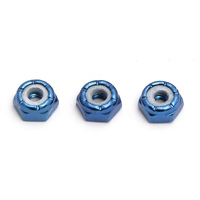 #### Locknuts, 8-32, low profile, blue aluminum