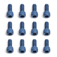 ###FT Screws, Blue Aluminum 4-40 x 1/4 in SHCS