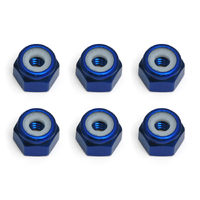 FT Locknuts, 8-32, blue aluminum