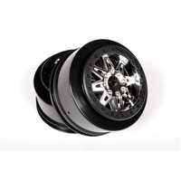 Axial 2.2 3.0 Raceline Renegade Wheels - 41mm (Chrome/Black) (2p