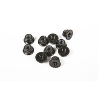 Axial M4 Serrated Nylon Lock Nut (Black) (10pcs)