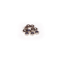 Axial M2.5 Nylon Locking Hex Nut - Silver (10pcs)