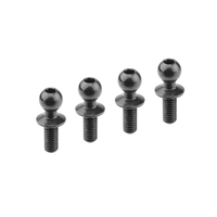 Team Corally - Ball End Dia. 4.8mm - Thread 6mm - Steel - 4 Pcs