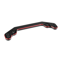 Team Corally - Ackerman Plate - Alu 7075 - Hard Anodized Black/Red - 1 Pc