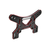 Team Corally - Shock Tower - Front - 3mm - Alu 7075 - Hard Anodized Black/Red - 1 Pc