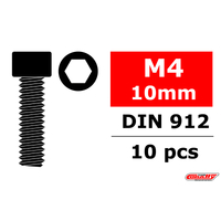 Team Corally - Steel Screws M4 x 10mm - Hex Socket Head - 10 pcs