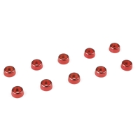 Team Corally - Aluminium Washer - for M2 Socket Head Screws - OD=6mm - Red - 10 pcs