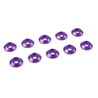 Team Corally - Aluminium Washer - for M3 Button Head Screws - OD=10mm - Purple - 10 pcs