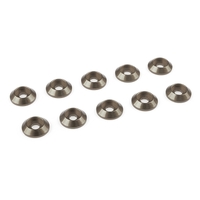 Team Corally - Aluminium Washer - for M3 Button Head Screws - OD=10mm - Gun Metal - 10 pcs