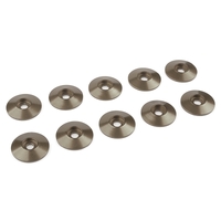 Team Corally - Aluminium Washer - for M3 Button Head Screws - OD=15mm - Gun Metal - 10 pcs
