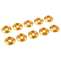 Team Corally - Aluminium Washer - for M4 Button Head Screws - OD=12mm - Gold - 10 pcs