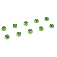 Team Corally - Aluminium Washer - for M2 Socket Head Screws - OD=6mm - Green - 10 pcs