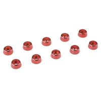 Team Corally - Aluminium Washer - for M2.5 Socket Head Screws - OD=7mm - Red - 10 pcs