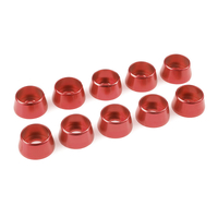 Team Corally - Aluminium Washer - for M5 Socket Head Screws - OD=12mm - Red - 10 pcs