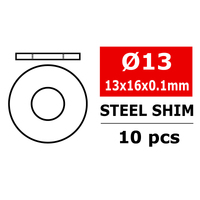 Team Corally - Steel Metric Shim - 13x16x0,1mm - 10 pcs