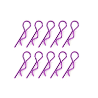 Team Corally - Body Clips - 45° Bent - Small - Purple - 10 pcs