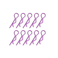 Team Corally - Body Clips - 45° Bent - Medium - Purple - 10 pcs