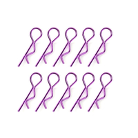 Team Corally - Body Clips - 45° Bent - Large - Purple - 10 pcs