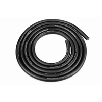 Team Corally - Ultra V+ Silicone Wire - Super Flexible - Black - 12AWG - 1731 / 0.05 Strands - ODø 4.5mm - 1m