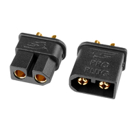 Team Corally - TC PRO Connector 3.5mm - Gold Plated Connectors - Reverse polarity protection - Male + Female - 1 pair