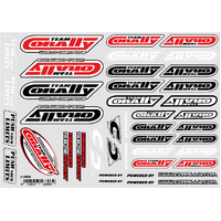 Team Corally - Sponsor Stickersheet CORALLY - Precut - 210x148mm - 1 pc