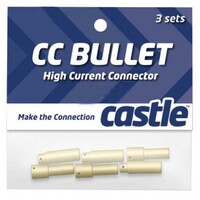 Castle 4.0mm High Current Bullet Connector Set (3 Pair)