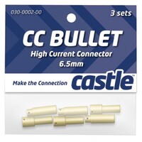 Castle 6.5mm High Current Bullet Connector Set (3 Pair)