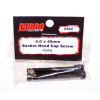 DUBRO 2282 4.0MM X 40 SOCKET-HEAD CAP SCREWS (4 PCS/PACK)