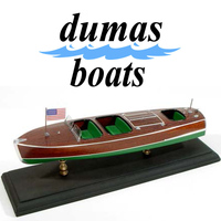 DUMAS 1703 CHRIS-CRAFT TRIPLE.COCKPIT BARREL BACK 13-1/2 inches Beam 3-3/4 inches Scale 1/24th 