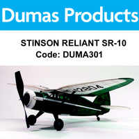 DUMAS 301 STINSON RELIANT SR-10 30 INCH WINGSPAN RUBBER POWERED