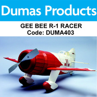 DUMAS 403 GEE BEE R-1 RACER 26 INCH WINGSPAN RUBBER POWERED