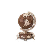 Wooden Globe - rotating ball and Secret Lockbox