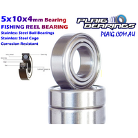 FR5104ZZ | 5x10x4mm Fishing Reel Bearing – Stainless Steel