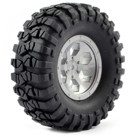 Pre-Mounted 6Hex/Tyre (2) Grey Outback