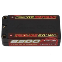 Gens Ace Redline 2.0 2S Shorty LiHV Battery 140C (7.6V/6500mAh) w/5mm Bullets