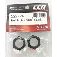 Wheel Hex Nuts 23mm(Matte Black) 2pcs