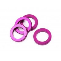 HB Aluminium Washer 4x6x1.0mm (4pcs/Purple)