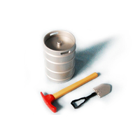 Hobby Gear Keg, Axe & Shovel Scale Accessories