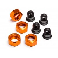 HPI Shock Caps (Trophy Series/4pcs/Orange)