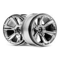 HPI 6-Shot MT Wheel (Chrome/2pcs)