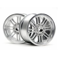 HPI 8 Spoke Wheel Matte Chrome (83x56mm/2pcs/14mm)